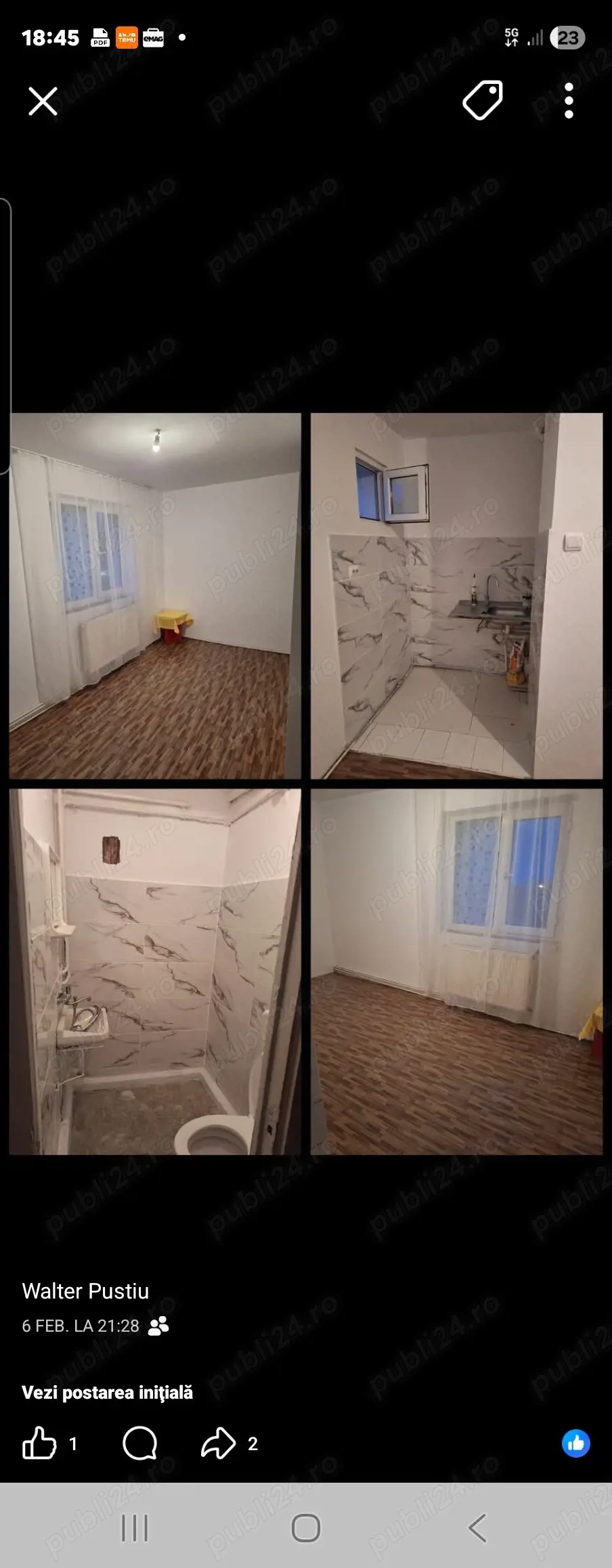 Garsonieră De vanzare in Fetentari