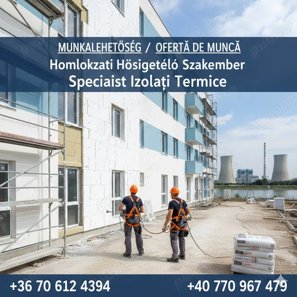  Munkalehetőség: Homlokzati Hőszigetelő Szakember   Ofertă de Muncă: Specialist Izolații Termic