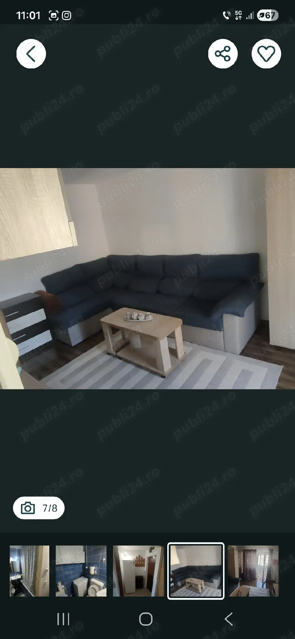 Direct proprietar inchiriez garsoniera in Racadau