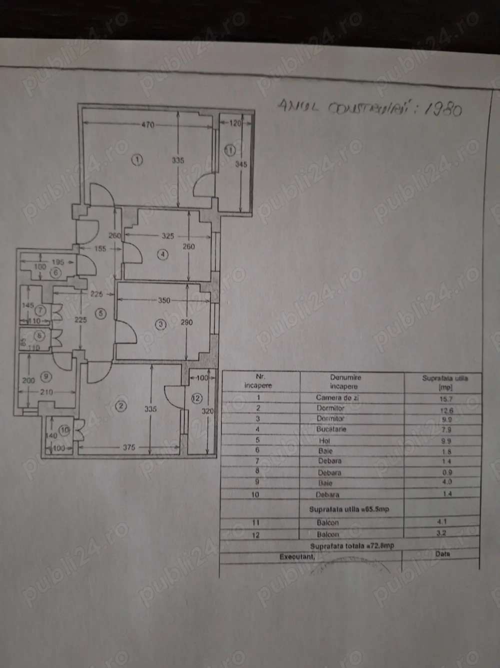 Vand apartament 3 camere 
