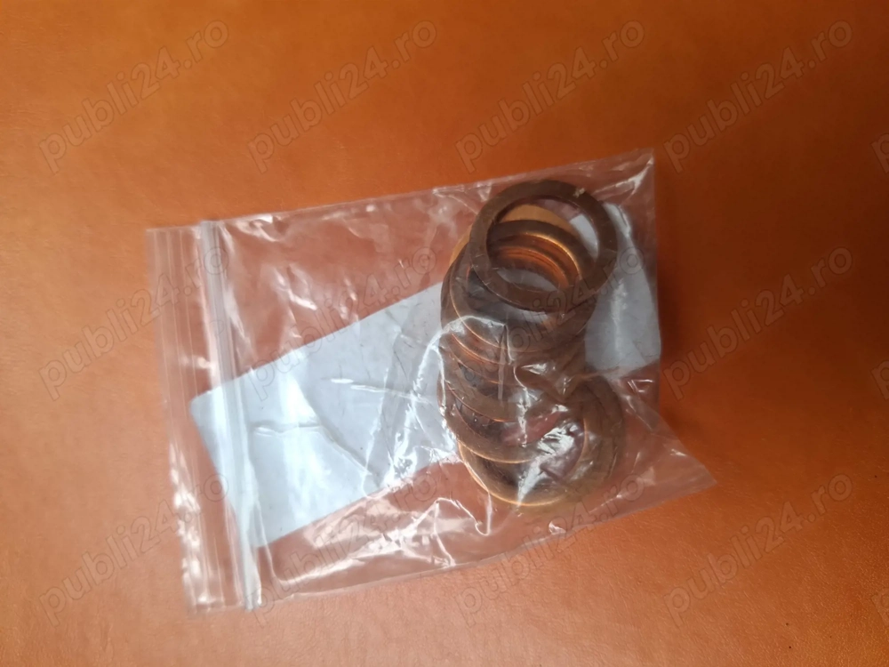 Set 10 șaibe plate din cupru A ABSOPRO   16 mm   22 mm, pentru etanșare auto și moto