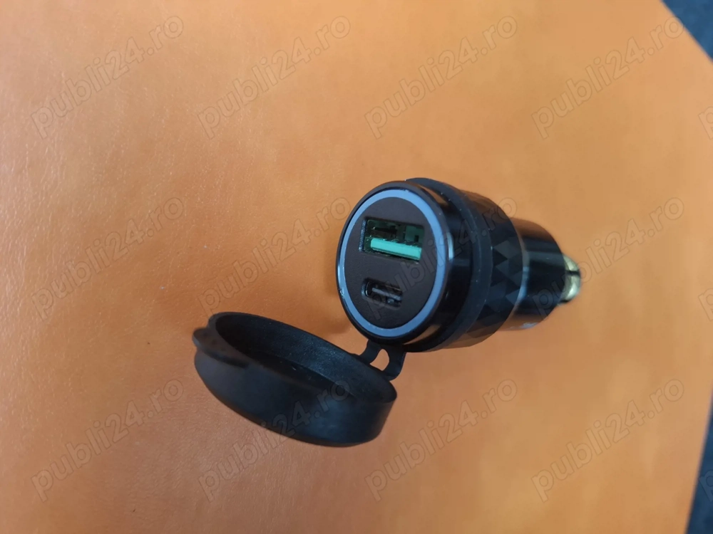 Adaptor priză USB-C PD 3.0 pentru motocicletă BMW – DIN / Hella, 30W, rezistent la apă