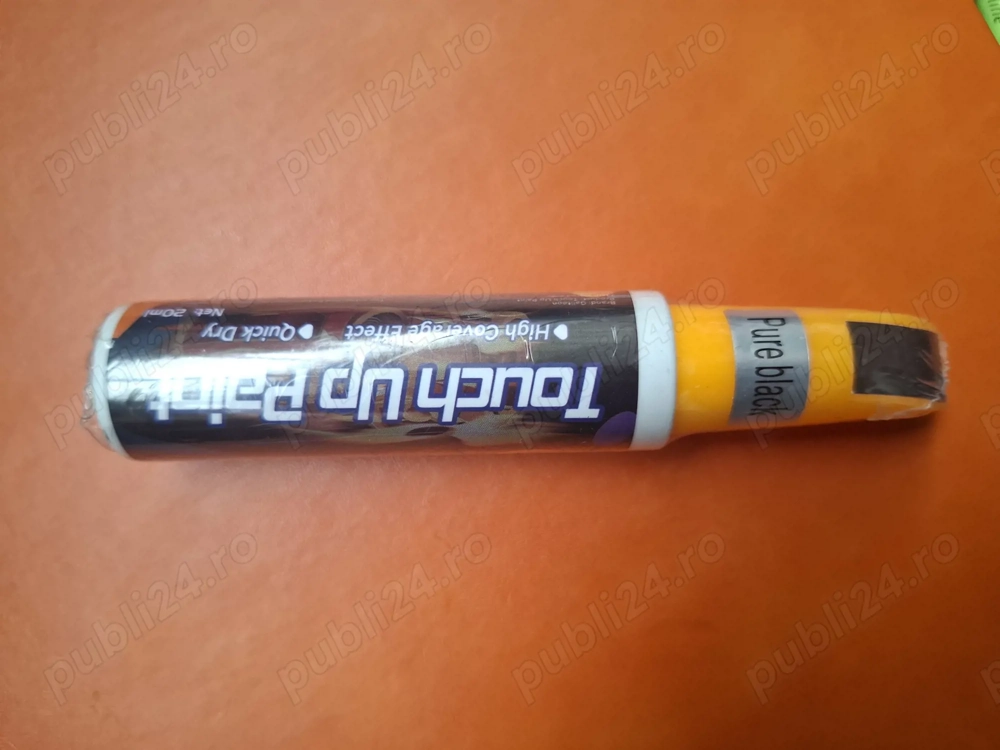 Marker retuș vopsea auto/moto, negru Galitoon – 2-în-1, pentru zgârieturi fine, negru