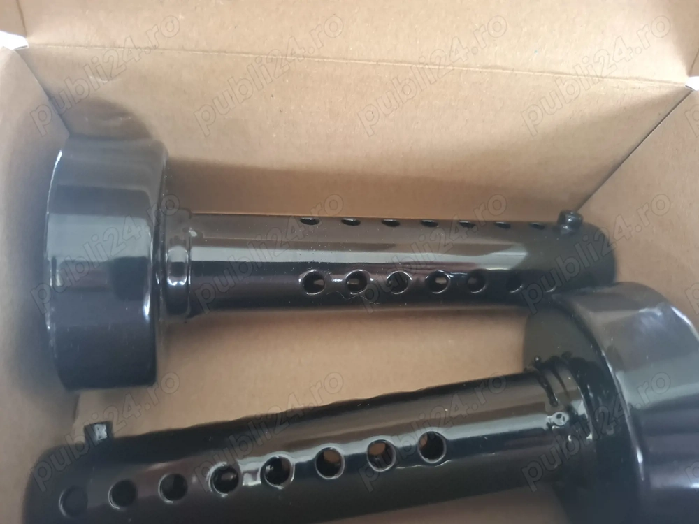 2 Supresor sunet (DB Killer) tobă - negru, 14 cm/ 1 inox/argintiu 