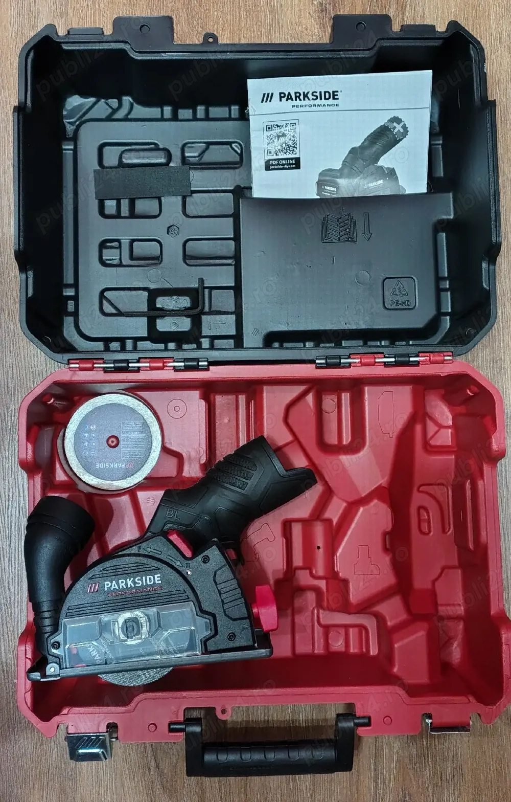 Polizor unghiular Parkside Performance 12V - 20.000 rpm,motor Brushless,Nou!