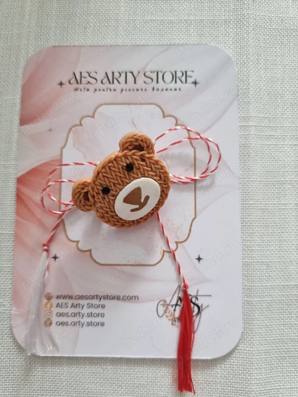 Mărțișor - Broșă ursuleț 