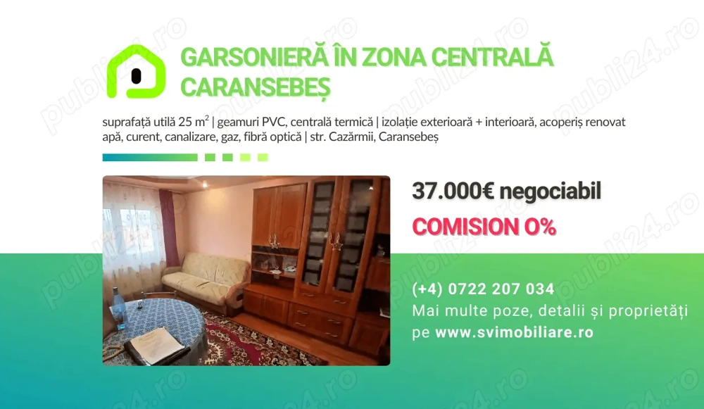 Comision 0% - Garsoniera in zona centrala   Str. Cazarmii