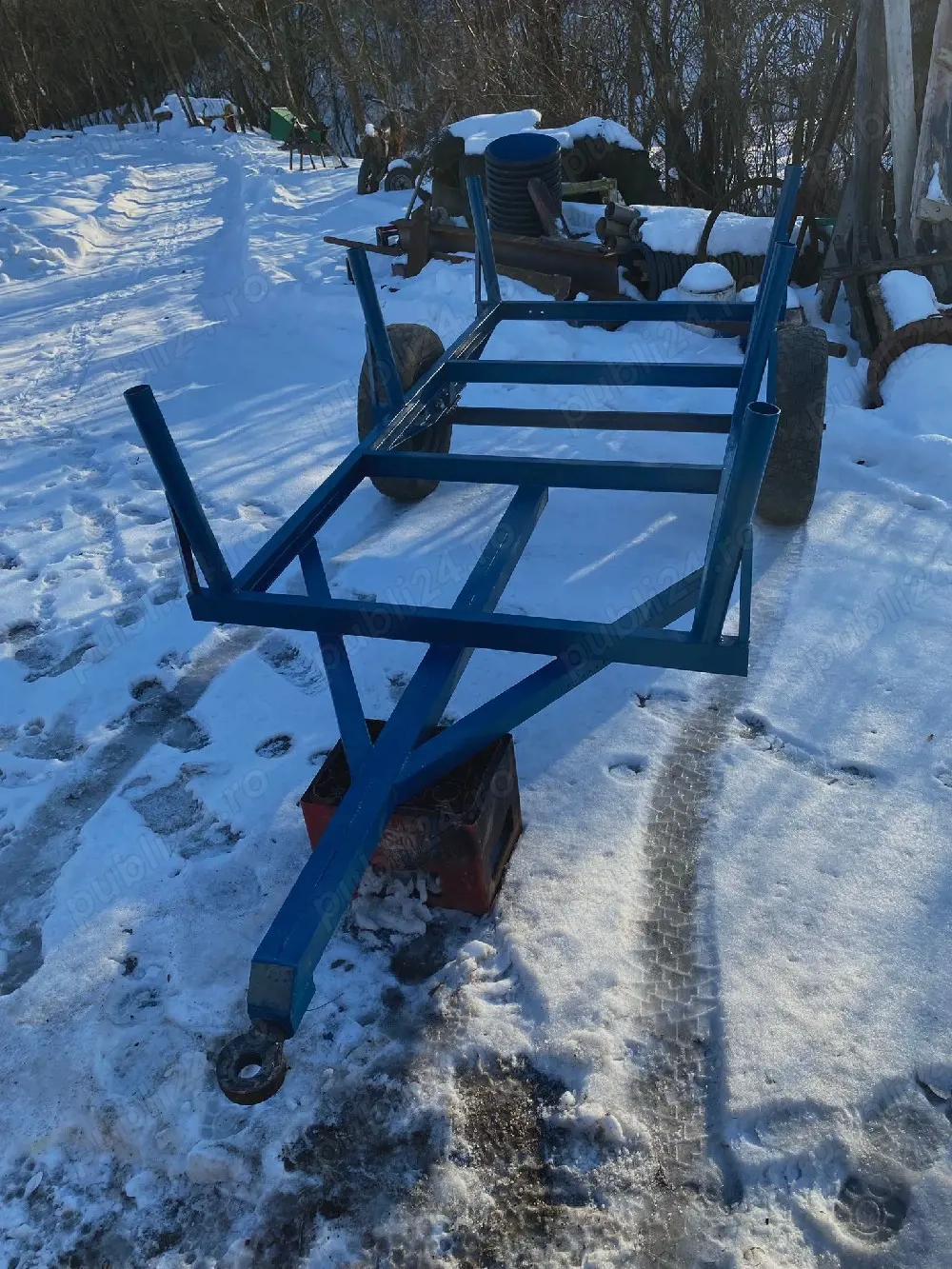 Remorcă forestieră solidă pentru tractor până în 60Cp 