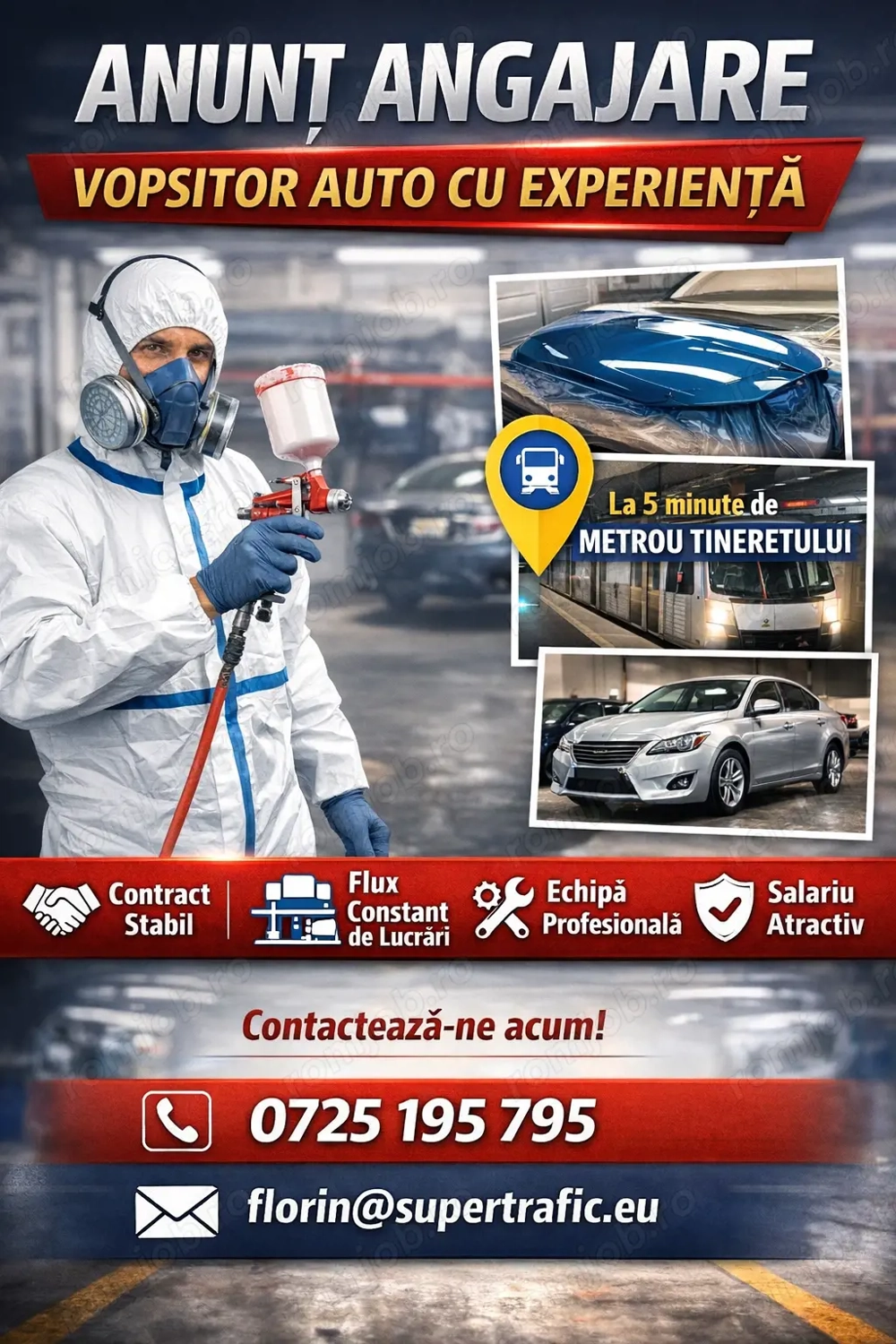 Angajez vopsitor auto Sector 4 tineretului 