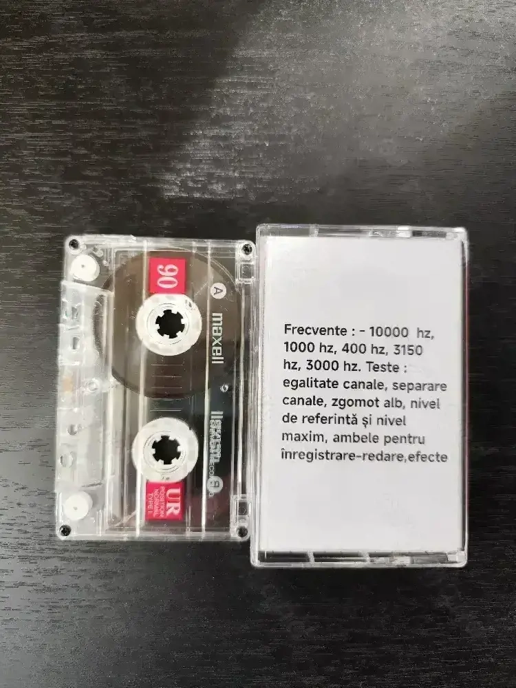 Caseta calibrare, testare, reglare, verificare aparate  cu casete casetofoane deck