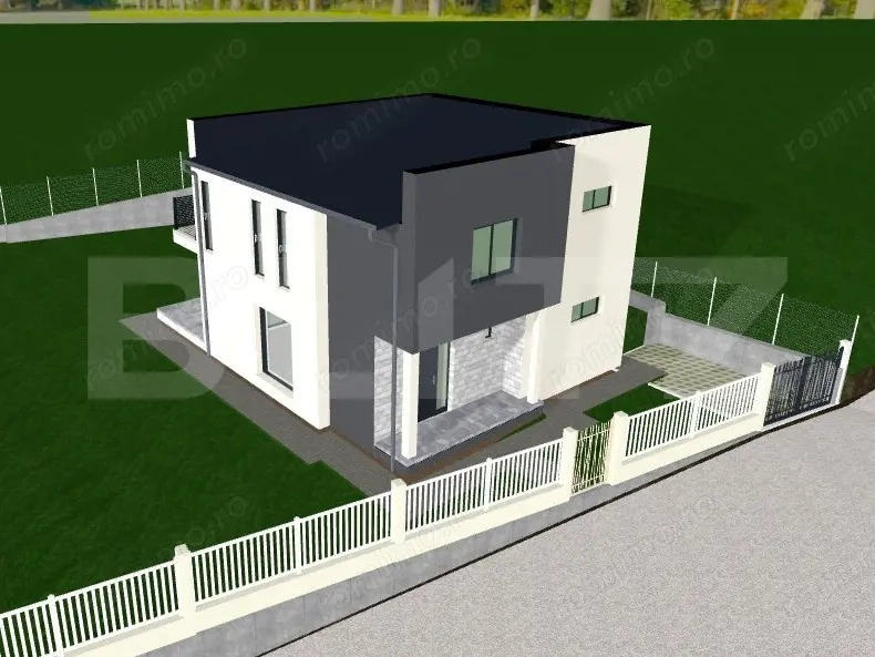 Ansamblu privat case individuale: 120 mp utili, 600 mp teren, Baciu