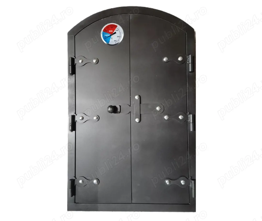 Usa de afumatoare din otel 800 mm x 500 mm + Termometru 300 GRADE