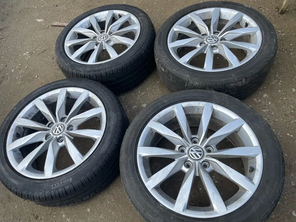Set 4 Jante Originale Volkswagen 17  + Anvelope VARĂ 225 45R17