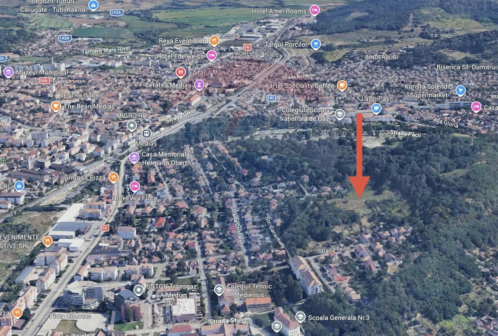 Teren 15,320mp Medias / Strada Episcop Ioan Bob