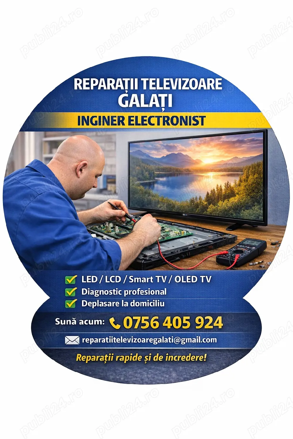 Reparatii televizoare LED-LCD-PLASMA Galati