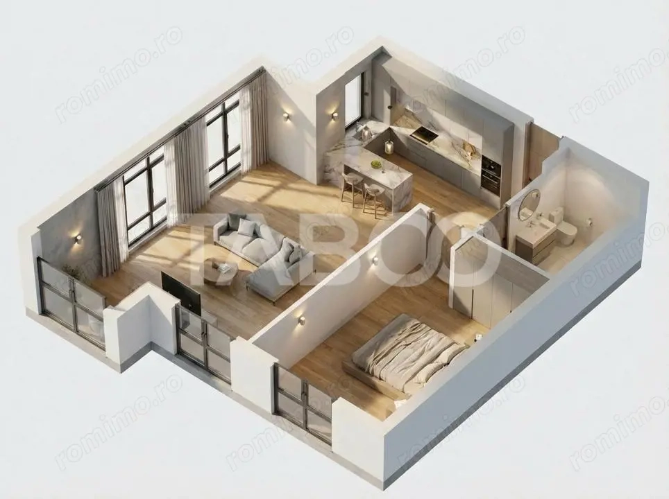 Apartament cu 2 camere de vanzare la etaj intermediar Doamna Stanca