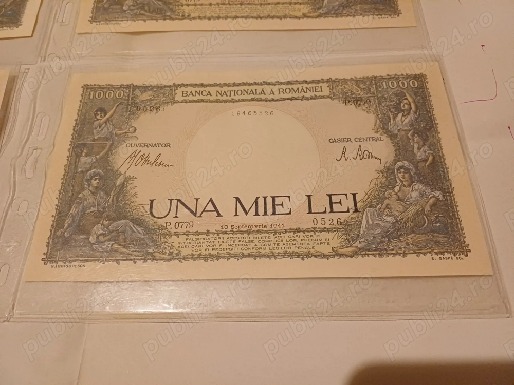 UNC=Bancnote Interbelice
