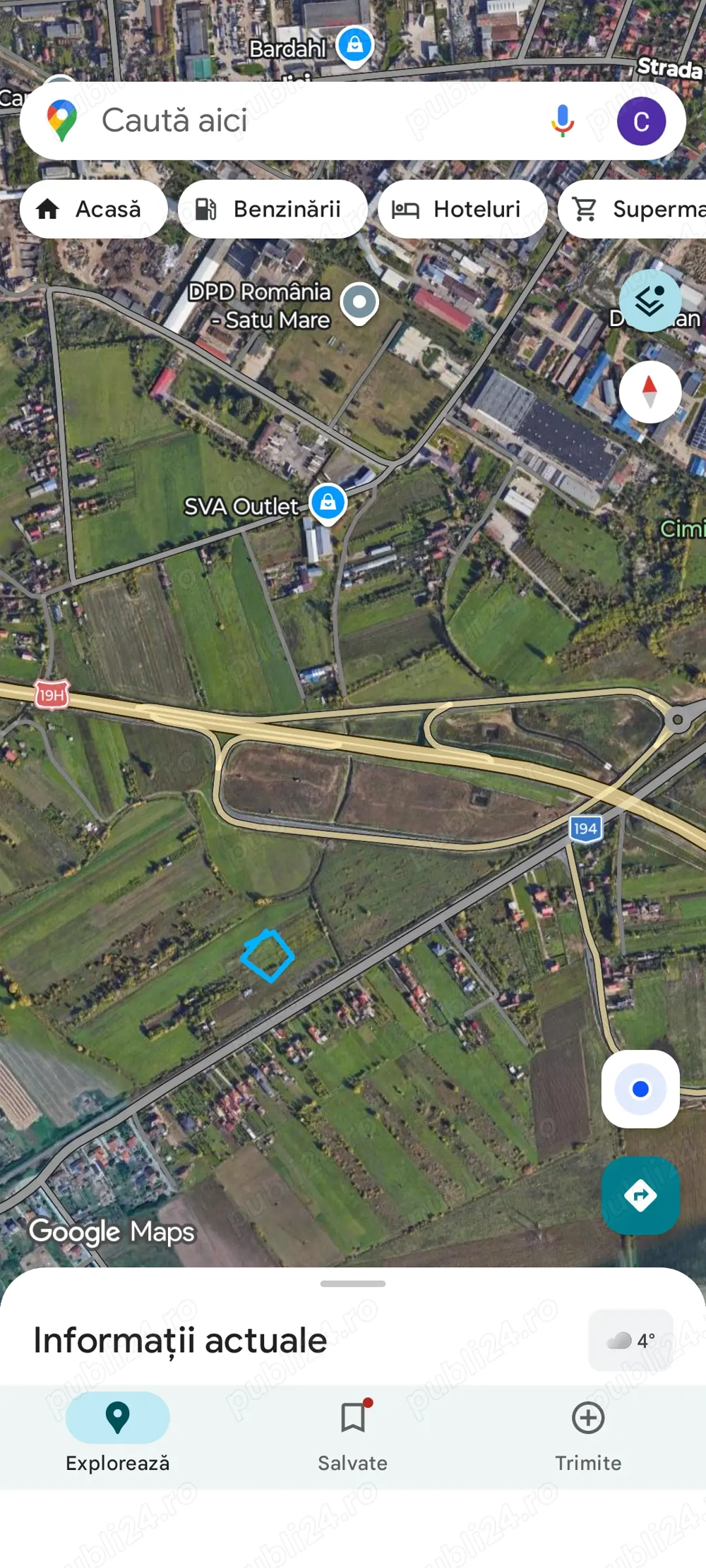 Vând teren 20 ari langa centura Satu Mare zona Ratu Mare-Balta Blondă.