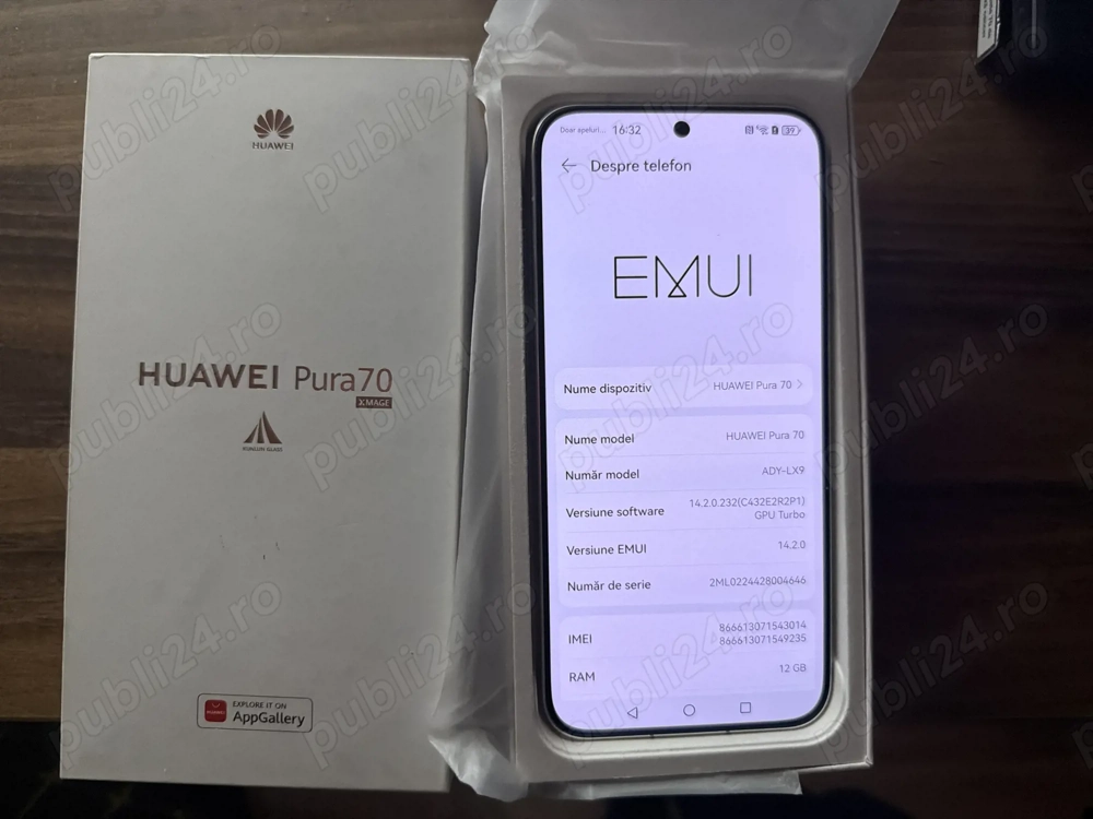 Huawei Pura 70 Alb 12gb ram 256gb memorie