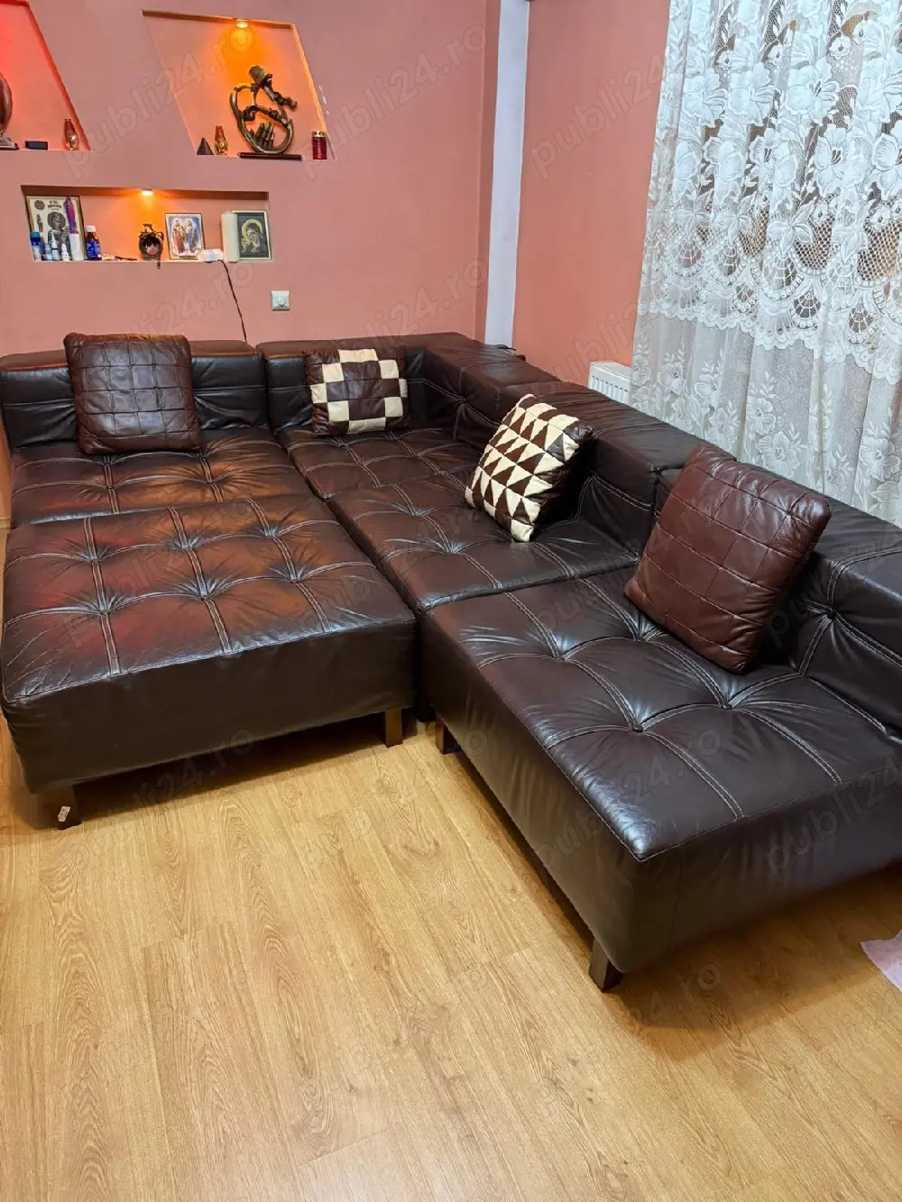 Coltar modular Hoker - piele naturală 