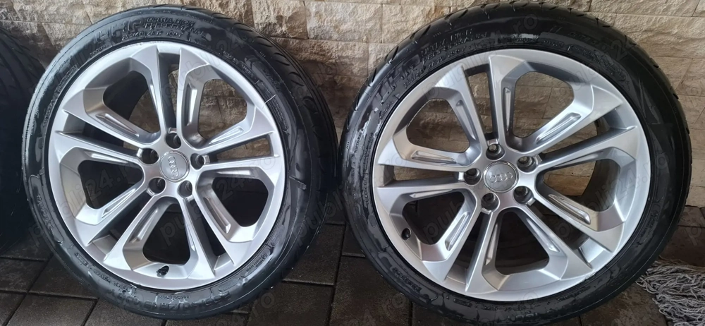 Set 4 Jante Originale Audi 19" cu Anvelope Vară 255/40 R19 - Stare Impecabilă