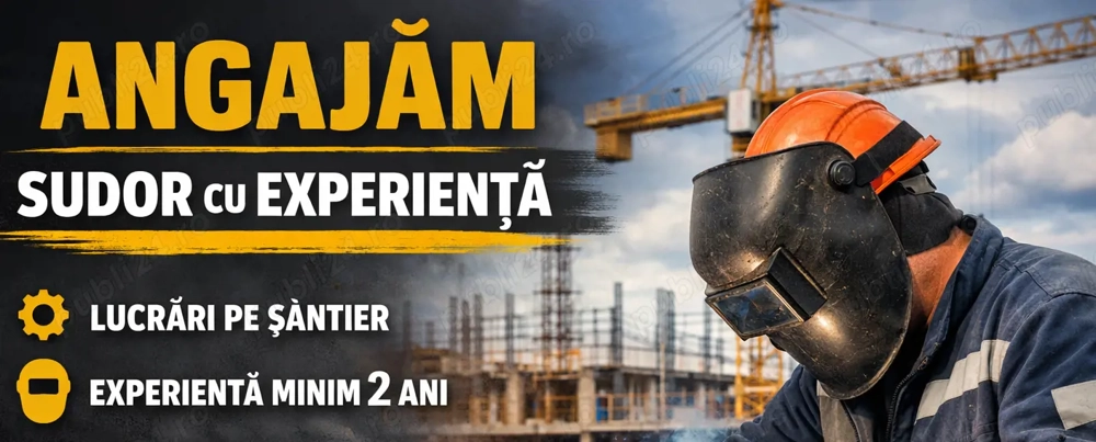 Firma de constructii angajam sudor cu experienta