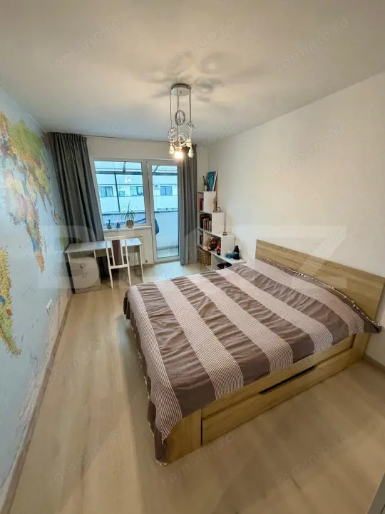 Apartament 3 camere, 60 mp, terasa, finisat, mobilat, zona Traian Vuia