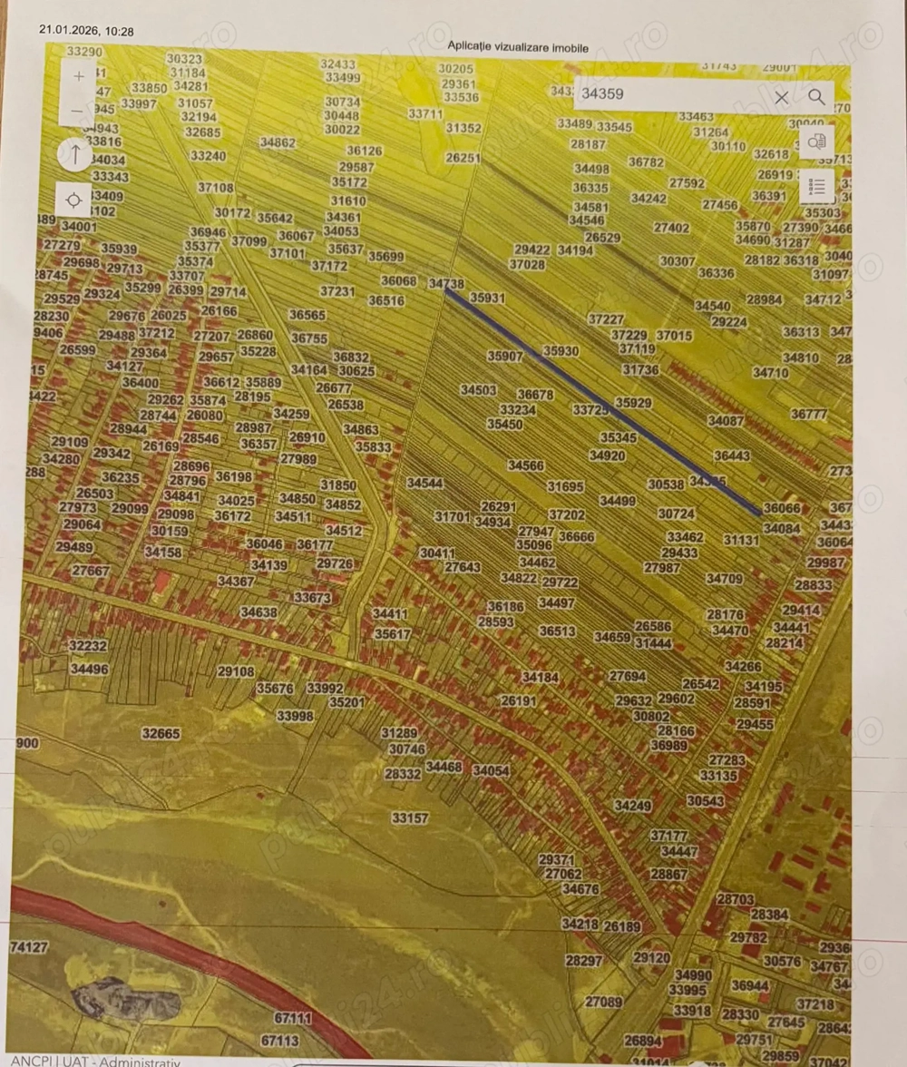 Teren de vânzare   4800 mp   zona Maracineni, Buzau