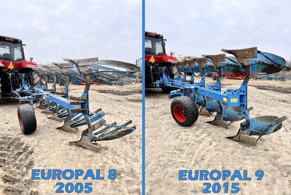 Pluguri Lemken Europal 8 și Europal 9, stare foarte bună