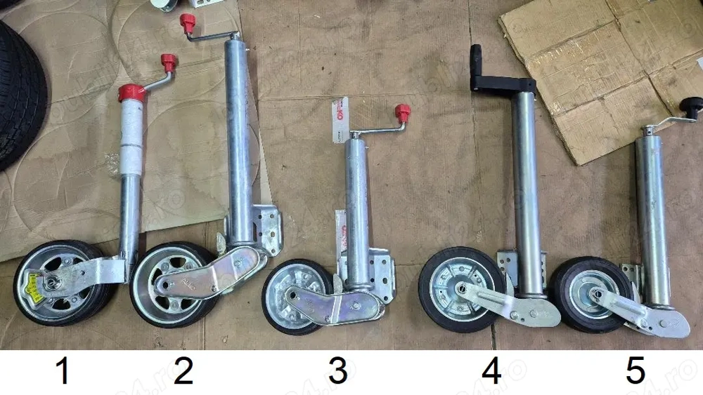Roata sprijin remorca, platforma, automata