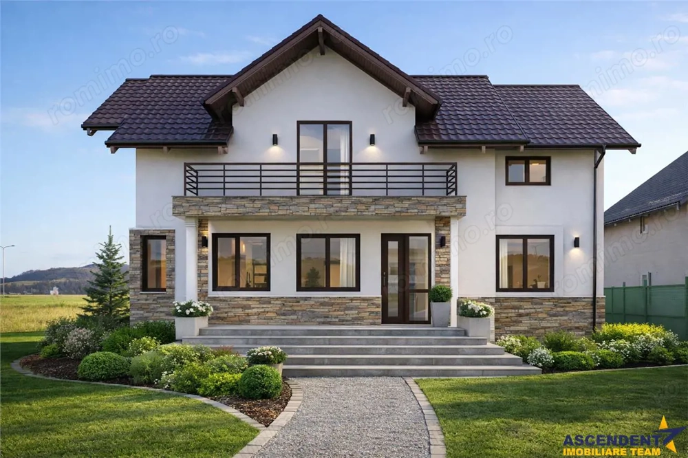 Casa eleganta pe 2 nivele, la 15 minute de Brasov, DJ 112A, finalizata la cheie