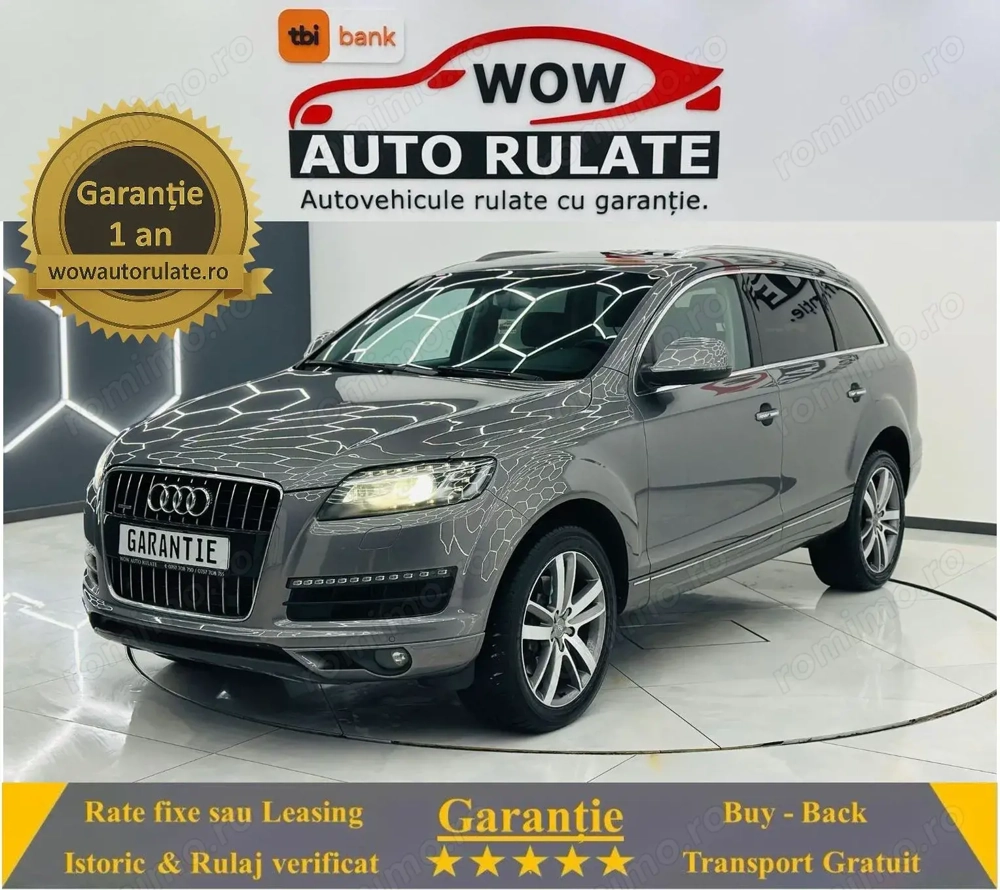 AUDI Q7 2011 3.0D E5 4X4 Garantie 12  Luni Rate Avans 0 Doar Cu Buletinul