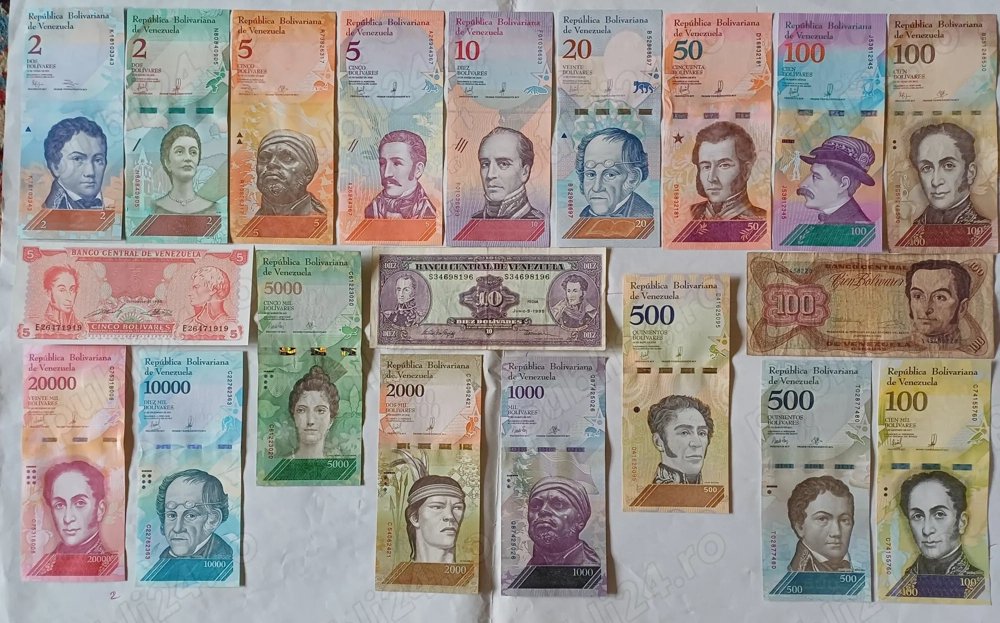 Set 20 UNC bancnote Venezuela cu album