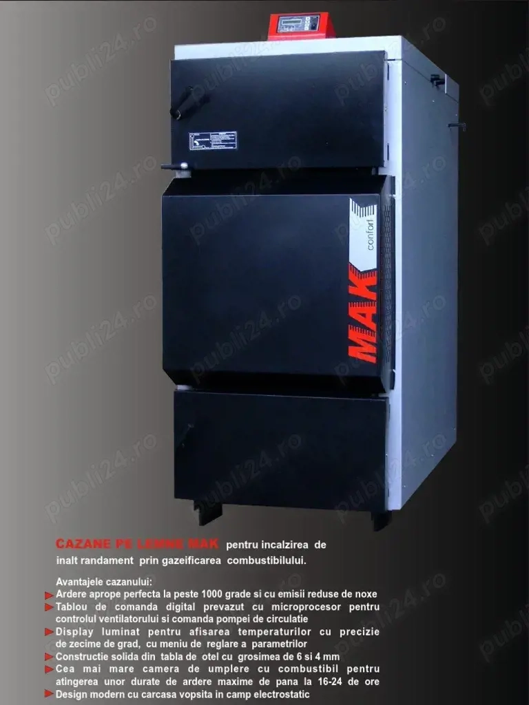 Vand Centrala Mak 35 kw, pe lemne, gazeificare.