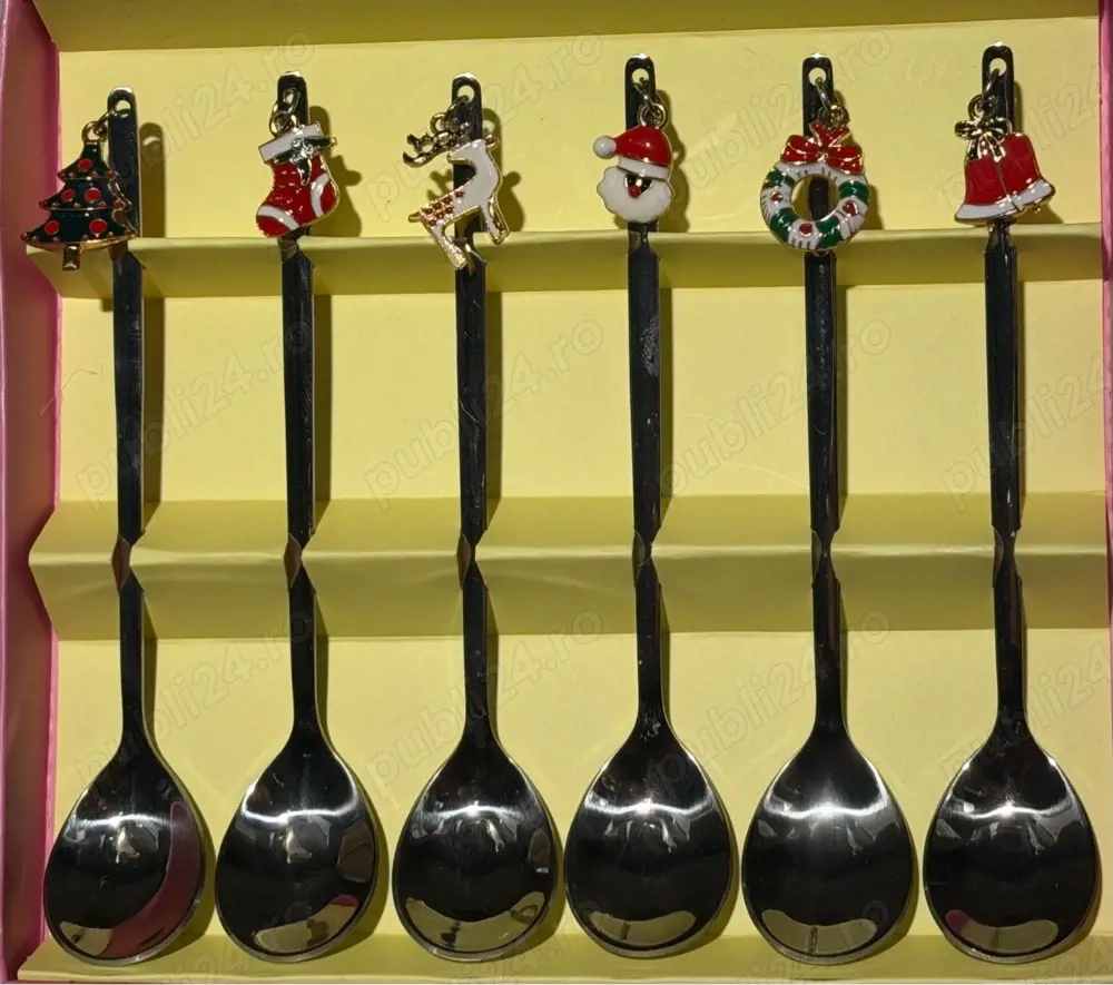 Set de lingurite de Craciun 6 buc
