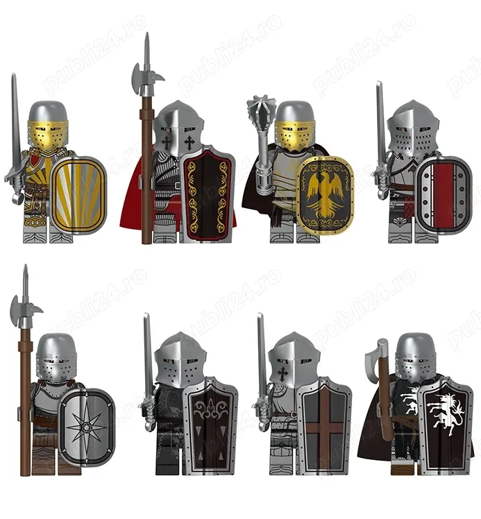 Set 8 Minifigurine tip Lego Medieval Warriors pack2