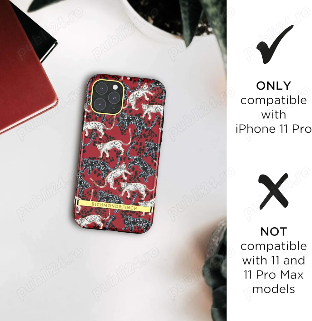 Husă iPhone 11 Pro   Richmond & Finch Samba Red Leopard   Protecție Premium & Design Exclusiv