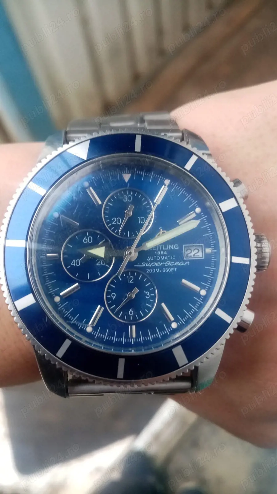 Bretling 1884 automatic super ocean 200M  660FT 