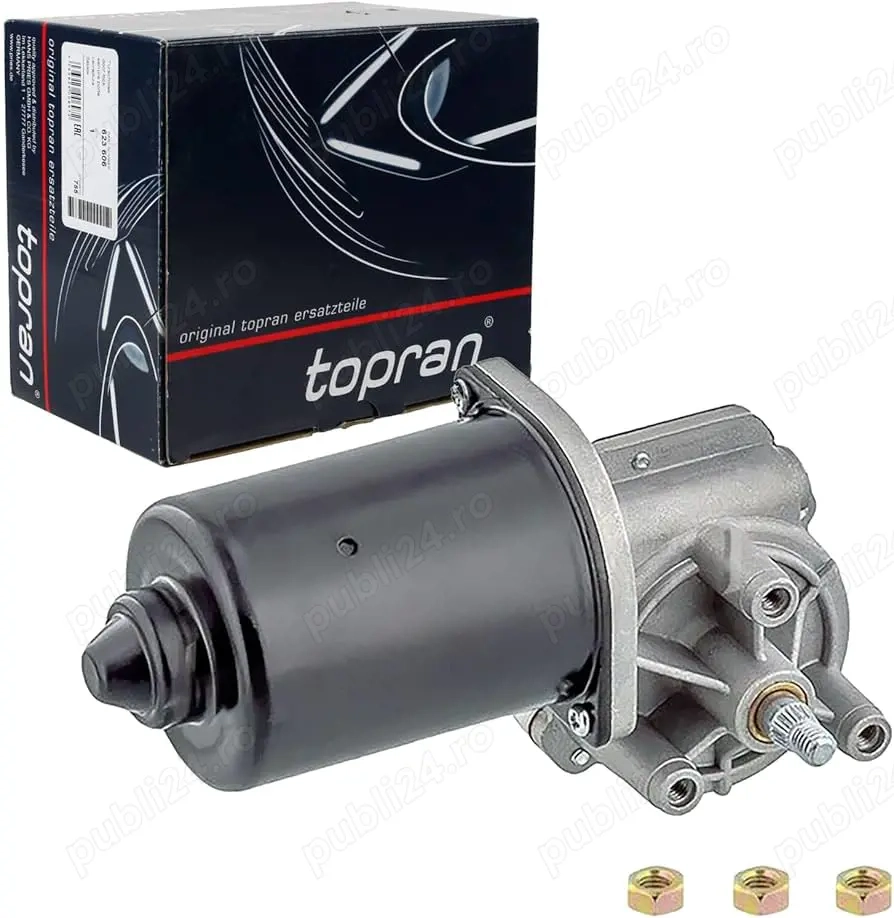 Motor Ștergător Parbriz TOPRAN 108 792 – 12V, Față, cu Piuliță, 5 Poli, Fixare în Trei Puncte