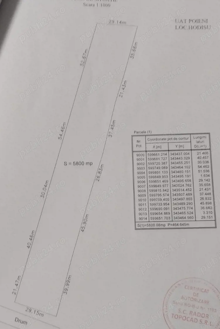 Teren de vânzare   Oportunitate excelentă pe E60! 