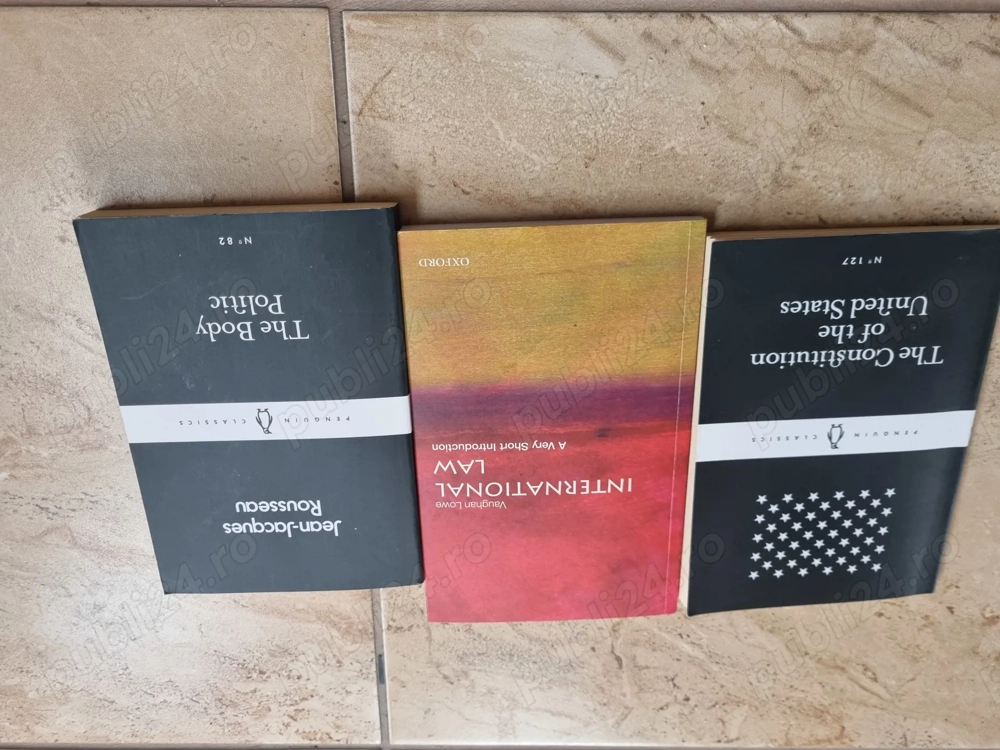 Set 3 cărți politică   drept internațional   dimensiuni mici, valoare mare