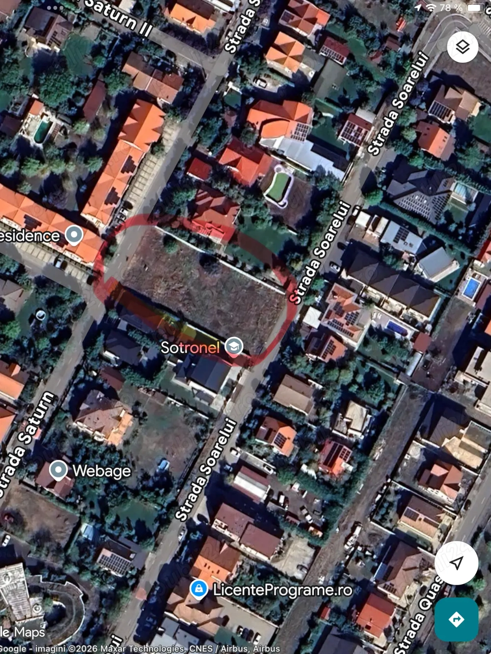 PROPRIETAR vand teren 1863mp central Dumbrăvița 2fronturi str.Saturn-Soarelui asfalt utilitati