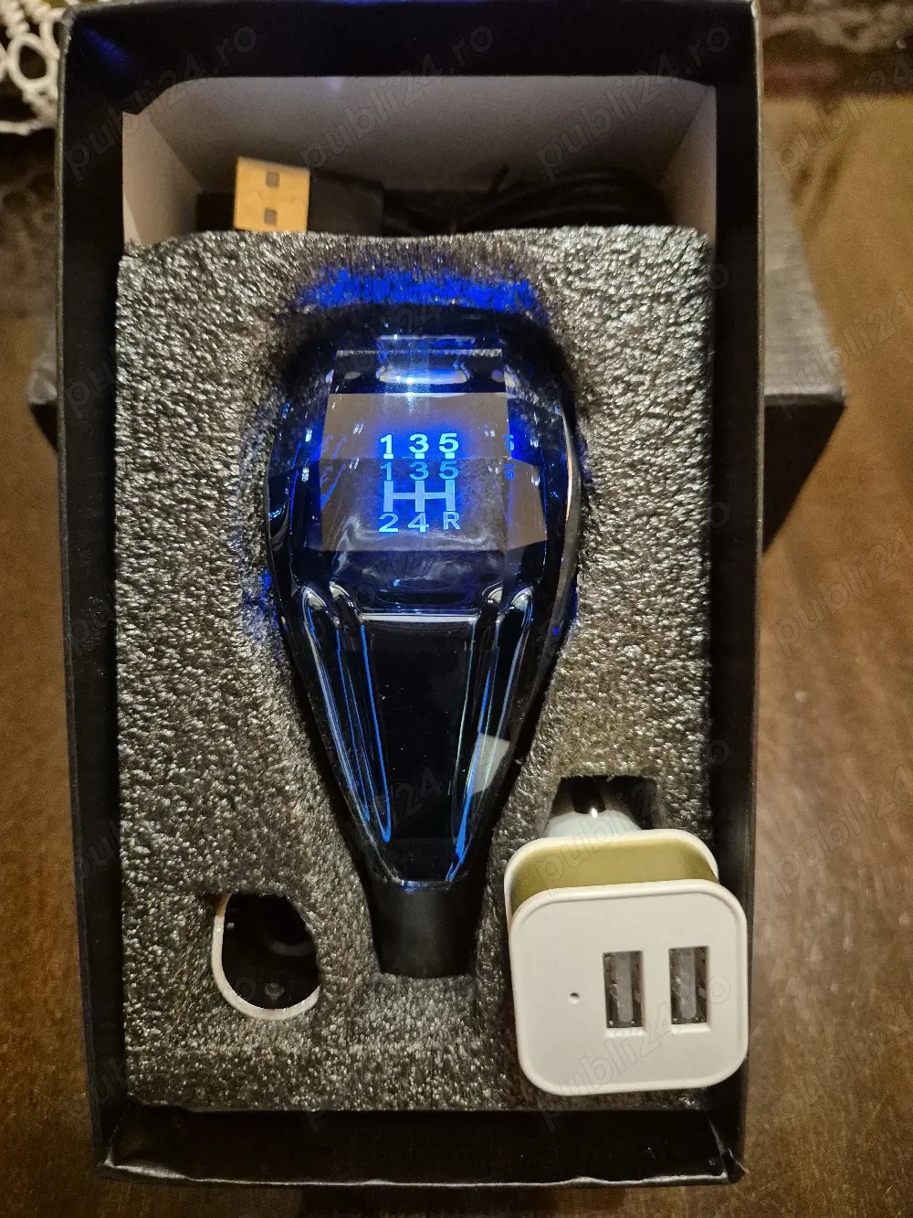 Nucă schimbător viteze cu led RGB