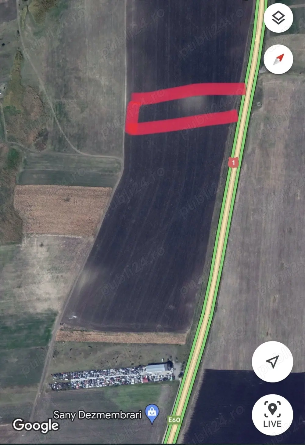 Teren intravilan Dabagau, Copaceni comuna sanduleti jud Cluj la National