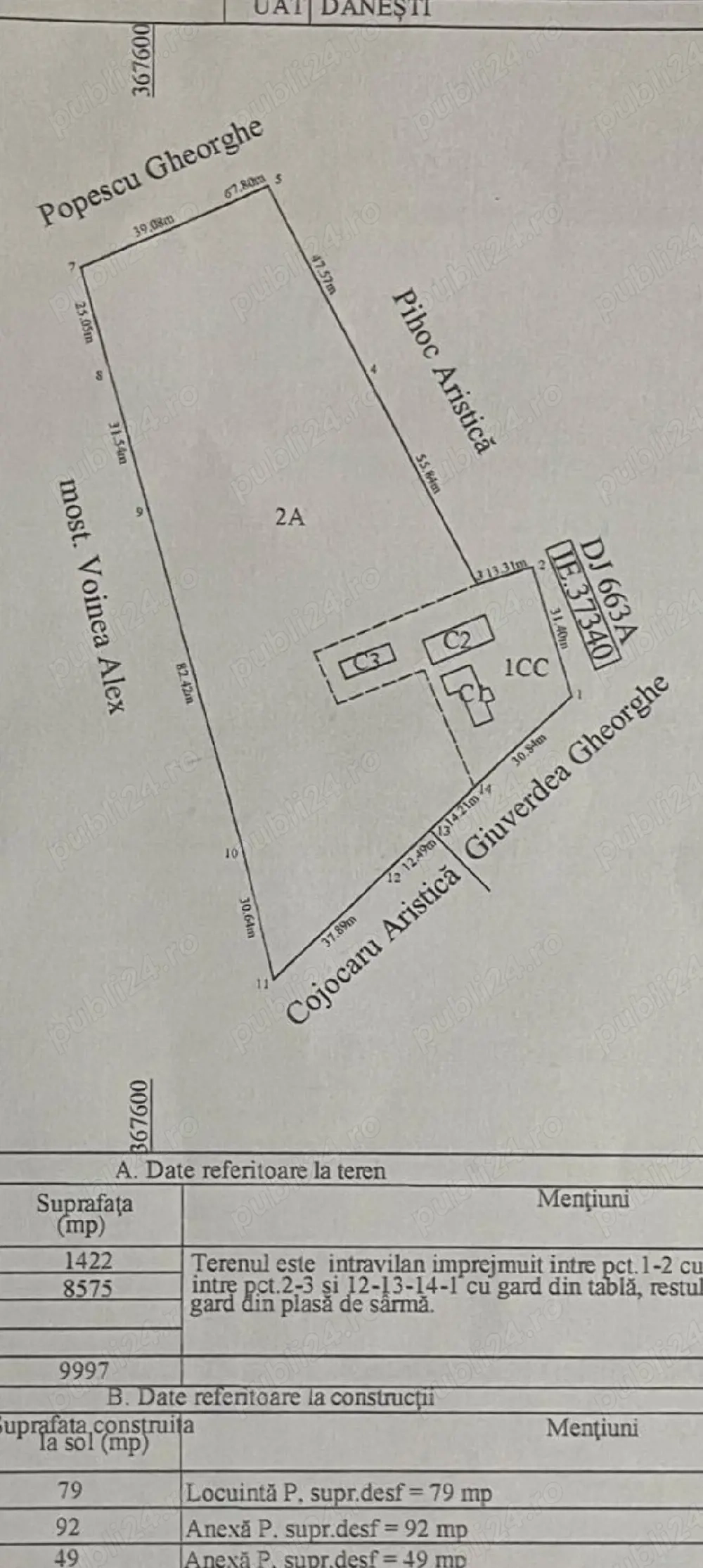 Vând teren intravilan