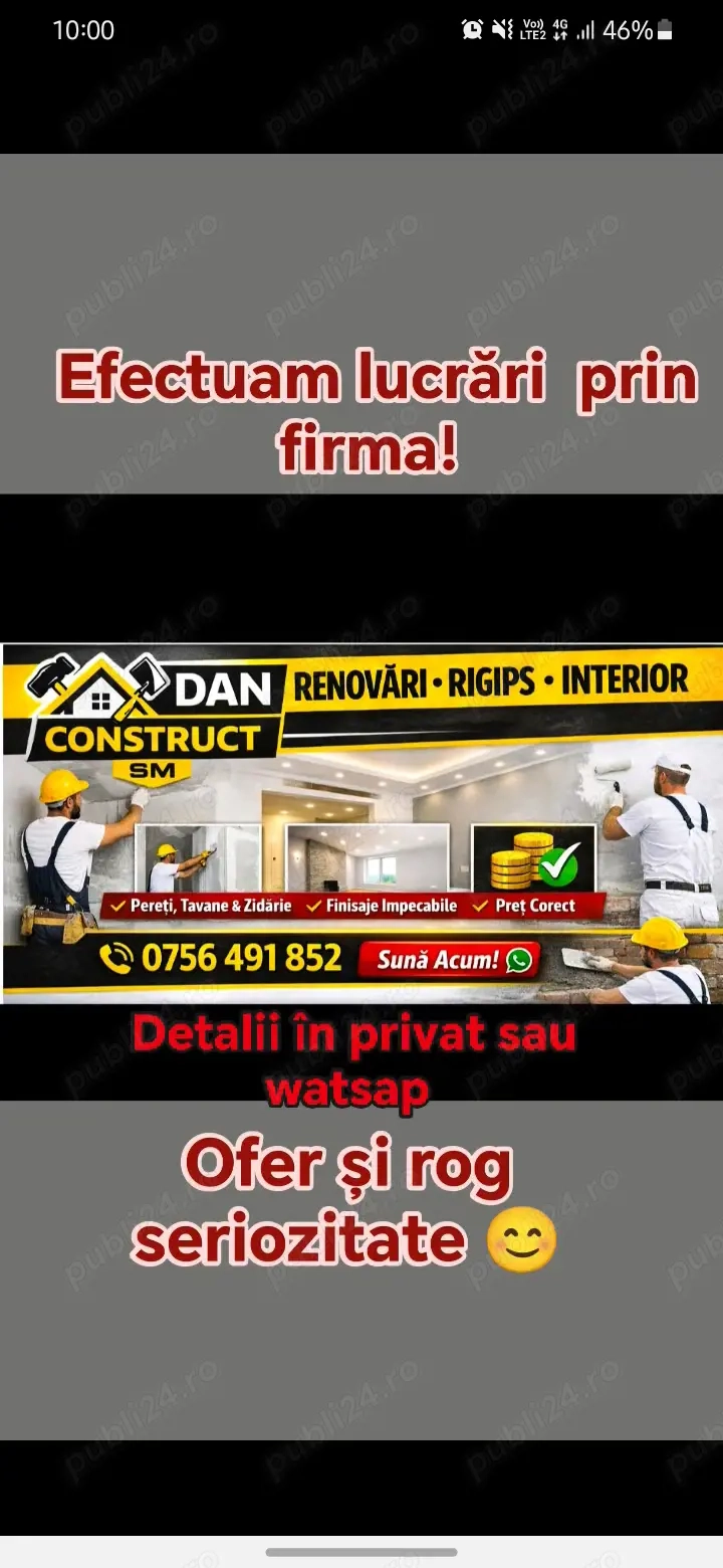Executam lucrări de orice tip prin firma în județul Satu Mare  chiar și în județe vecine după caz