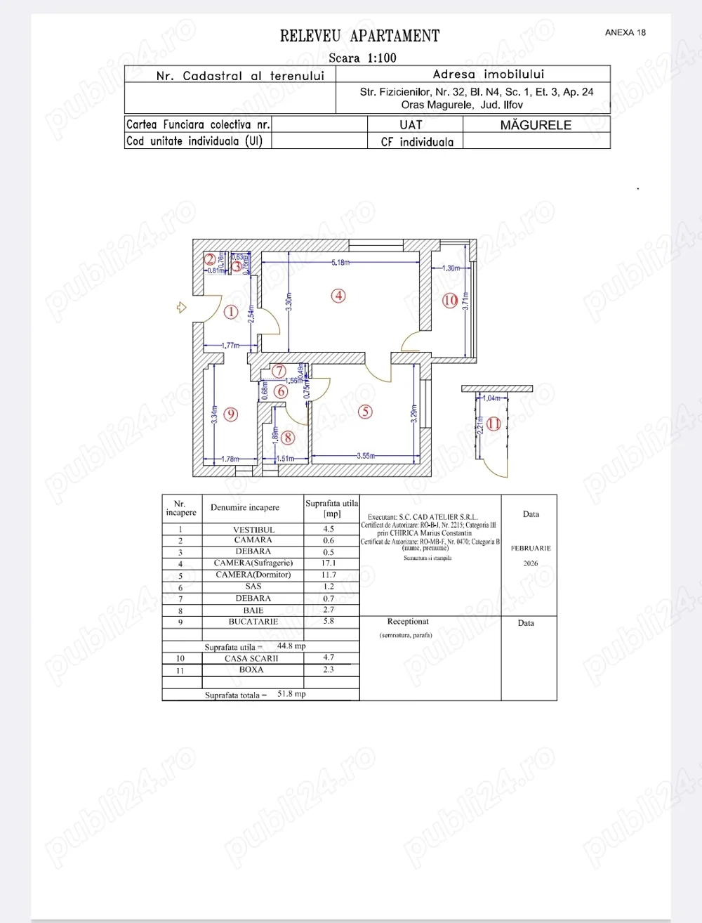 De vânzare Apartament 2 camere magurele Ilfov 
