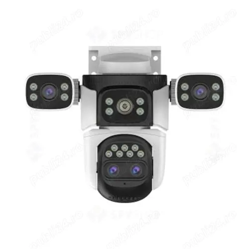 Camera supraveghere IP Speed Dome panoramica WiFi 6 PT cu 3 camere Vstarcam CS621ZS, 2 MP, 4+12 mm