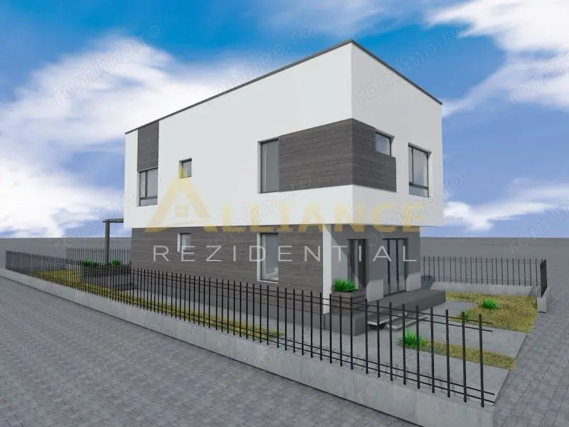 Casa individuala P+1E - 4 camere 3 bai + dressing - teren 1490mp