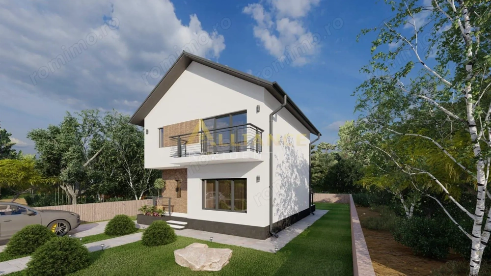 Vila individuala | P+1E | 4 camere | 3 bai | Teren 425 mp